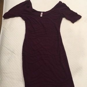 Dark purple bodycon dress